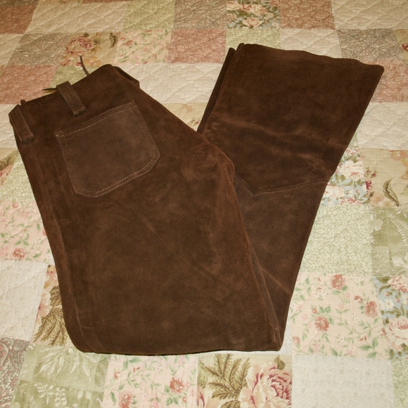 VINTAGE 70's - Genuine Suede Lace up All Leather Bell Bottoms! - Picture 6 of 8
